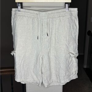Kenneth Cole Men's Cargo Shorts Linen blend Size XL Style# SHKS9M40NATJ